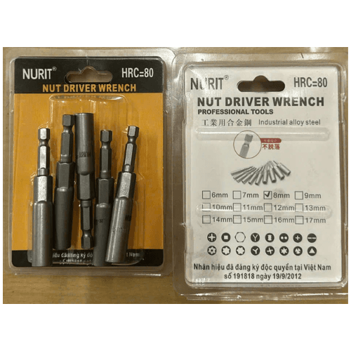 Halana - Đầu chụp siết bulong dài 80mm (5 cái/vỉ)