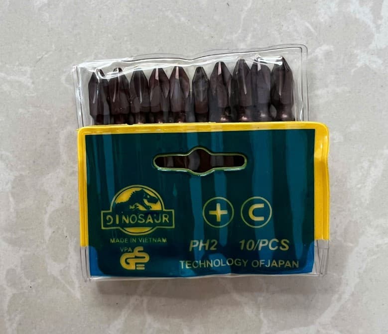 Halana - Mũi vít 2 đầu (bake) Năm Long (Song Long) (10 con/bao)